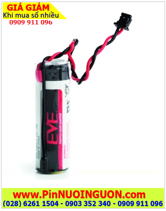 EVE ER14505 (ZẮC nối DF1.35), Pin nuôi nguồn PLC EVE ER14505 lithium 3.6V AA 2700mAh chính hãng 